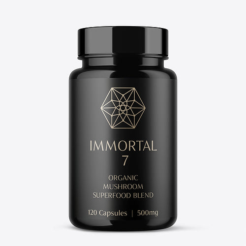 Immortal 7 - Organic Mushroom Superfood Blend (120 Capsules) Made in Australia