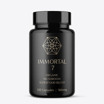 Immortal 7 - Organic Mushroom Superfood Blend (120 Capsules) Made in Australia